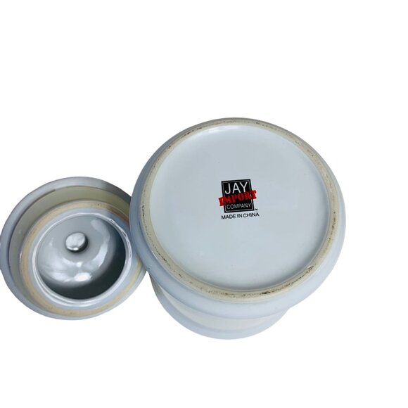 Corning Small Canister Summer Blush Floral Corning Ceramic Coffee Jar Lid VTG - Picture 5 of 14